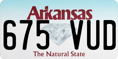 AR license plate 675VUD