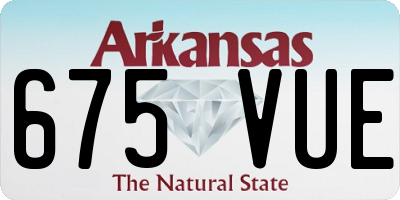 AR license plate 675VUE