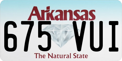 AR license plate 675VUI