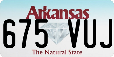 AR license plate 675VUJ