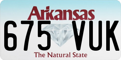 AR license plate 675VUK