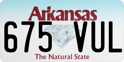 AR license plate 675VUL