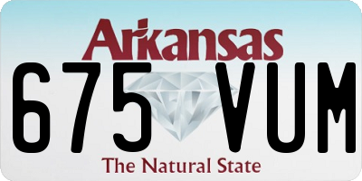 AR license plate 675VUM