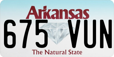 AR license plate 675VUN