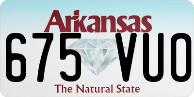 AR license plate 675VUO
