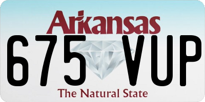 AR license plate 675VUP