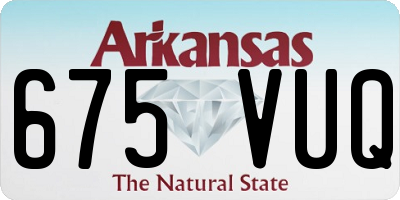 AR license plate 675VUQ
