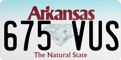 AR license plate 675VUS
