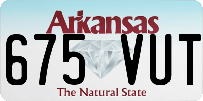 AR license plate 675VUT