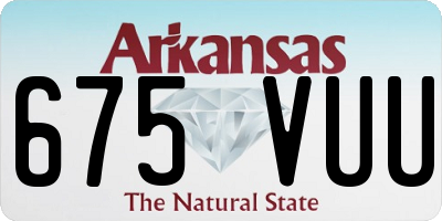 AR license plate 675VUU