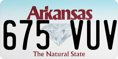 AR license plate 675VUV