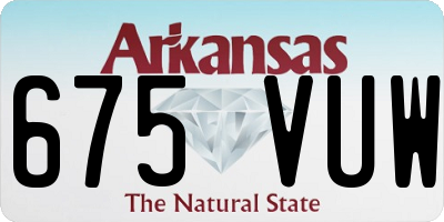 AR license plate 675VUW