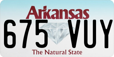 AR license plate 675VUY