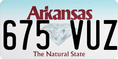 AR license plate 675VUZ