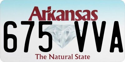 AR license plate 675VVA