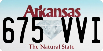 AR license plate 675VVI