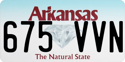 AR license plate 675VVN