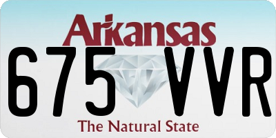 AR license plate 675VVR
