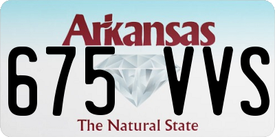 AR license plate 675VVS