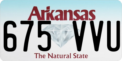 AR license plate 675VVU