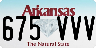 AR license plate 675VVV