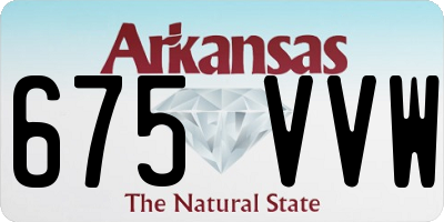 AR license plate 675VVW