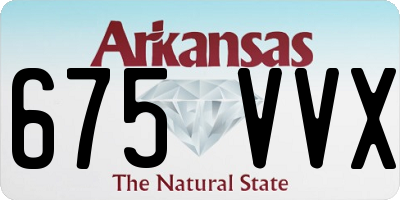 AR license plate 675VVX
