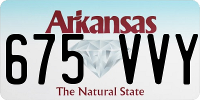 AR license plate 675VVY