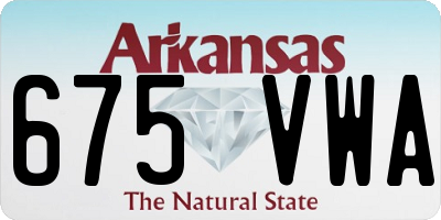 AR license plate 675VWA