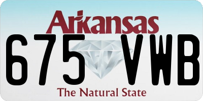 AR license plate 675VWB