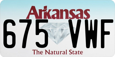AR license plate 675VWF