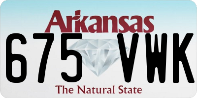 AR license plate 675VWK