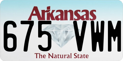 AR license plate 675VWM