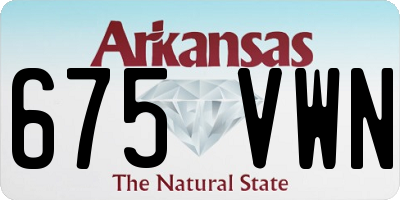 AR license plate 675VWN