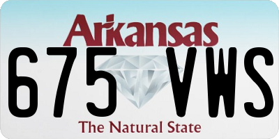 AR license plate 675VWS
