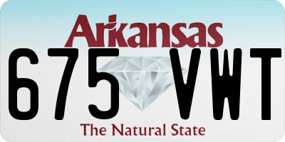 AR license plate 675VWT