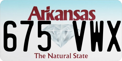 AR license plate 675VWX