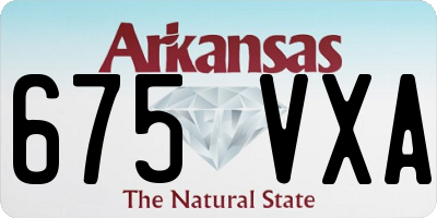 AR license plate 675VXA