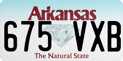 AR license plate 675VXB