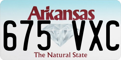 AR license plate 675VXC