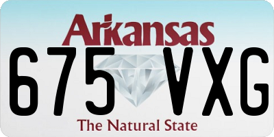 AR license plate 675VXG