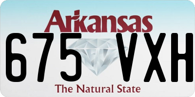 AR license plate 675VXH