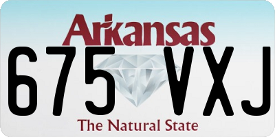 AR license plate 675VXJ