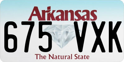 AR license plate 675VXK
