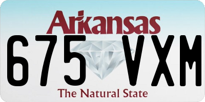 AR license plate 675VXM