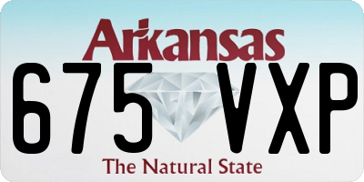 AR license plate 675VXP
