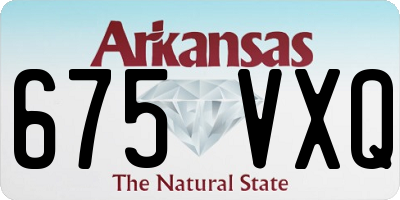 AR license plate 675VXQ