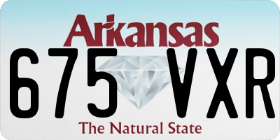AR license plate 675VXR