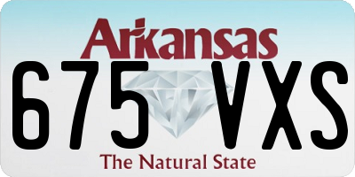AR license plate 675VXS