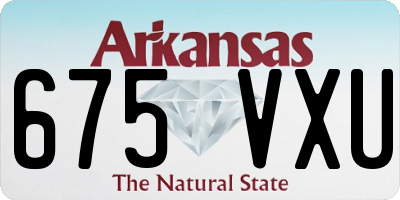 AR license plate 675VXU